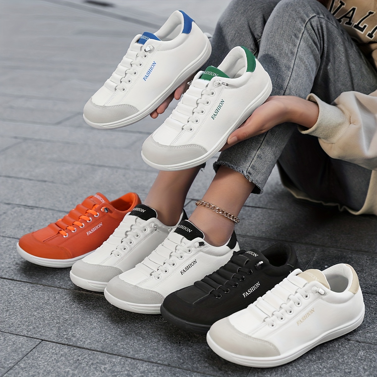 Women’s Lace‑Up Minimalist Barefoot Canvas Sneakers