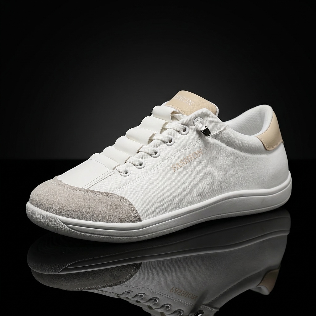 Women’s Lace‑Up Minimalist Barefoot Canvas Sneakers