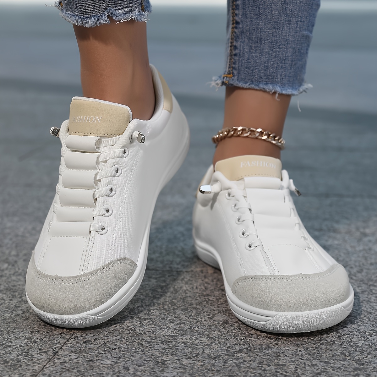 Women’s Lace‑Up Minimalist Barefoot Canvas Sneakers