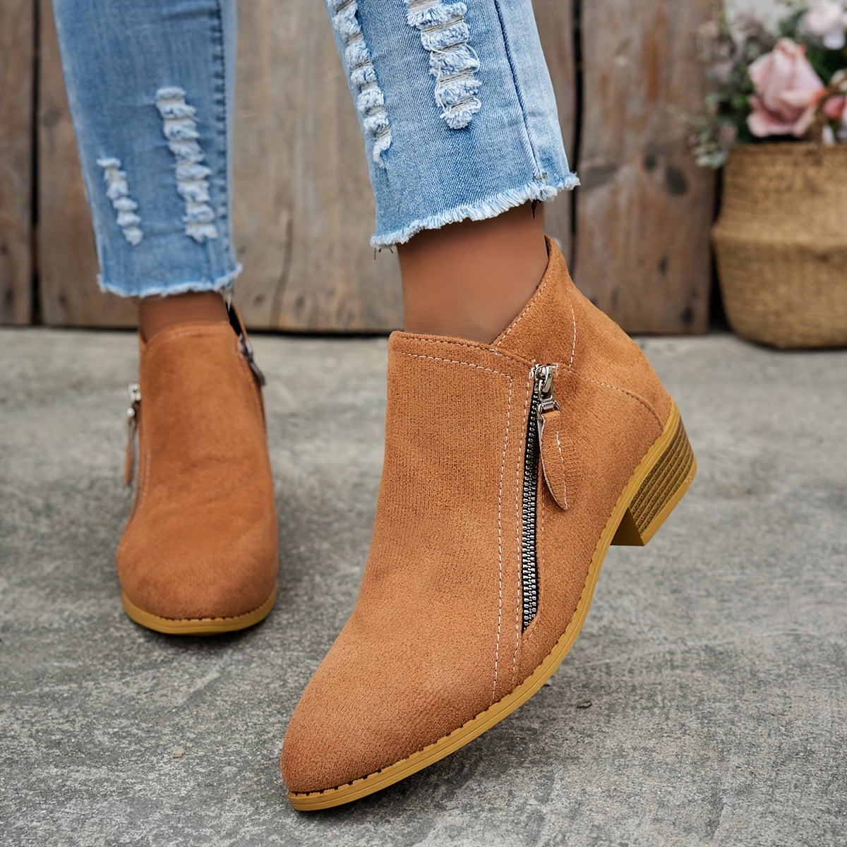 Heiperlye™ Bequeme Damen Stiefeletten, viele Farben, ideal für Herbst und Alltag