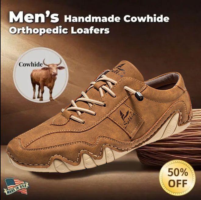 Men's genuine slip-on loafers