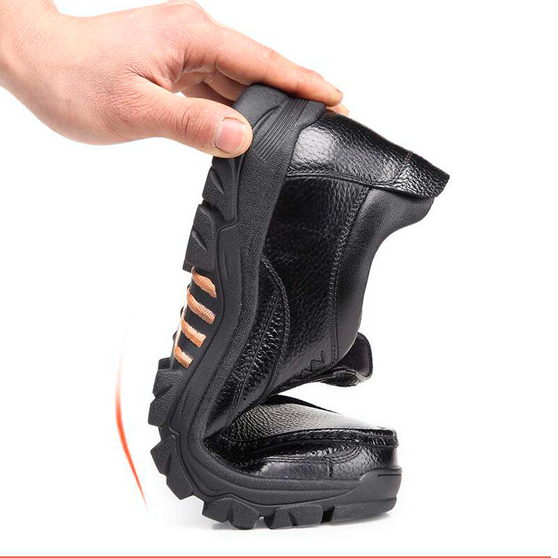 Heiperlye™ Schwarze Echtleder‑Slipper für Herren für Business‑Anlässe 