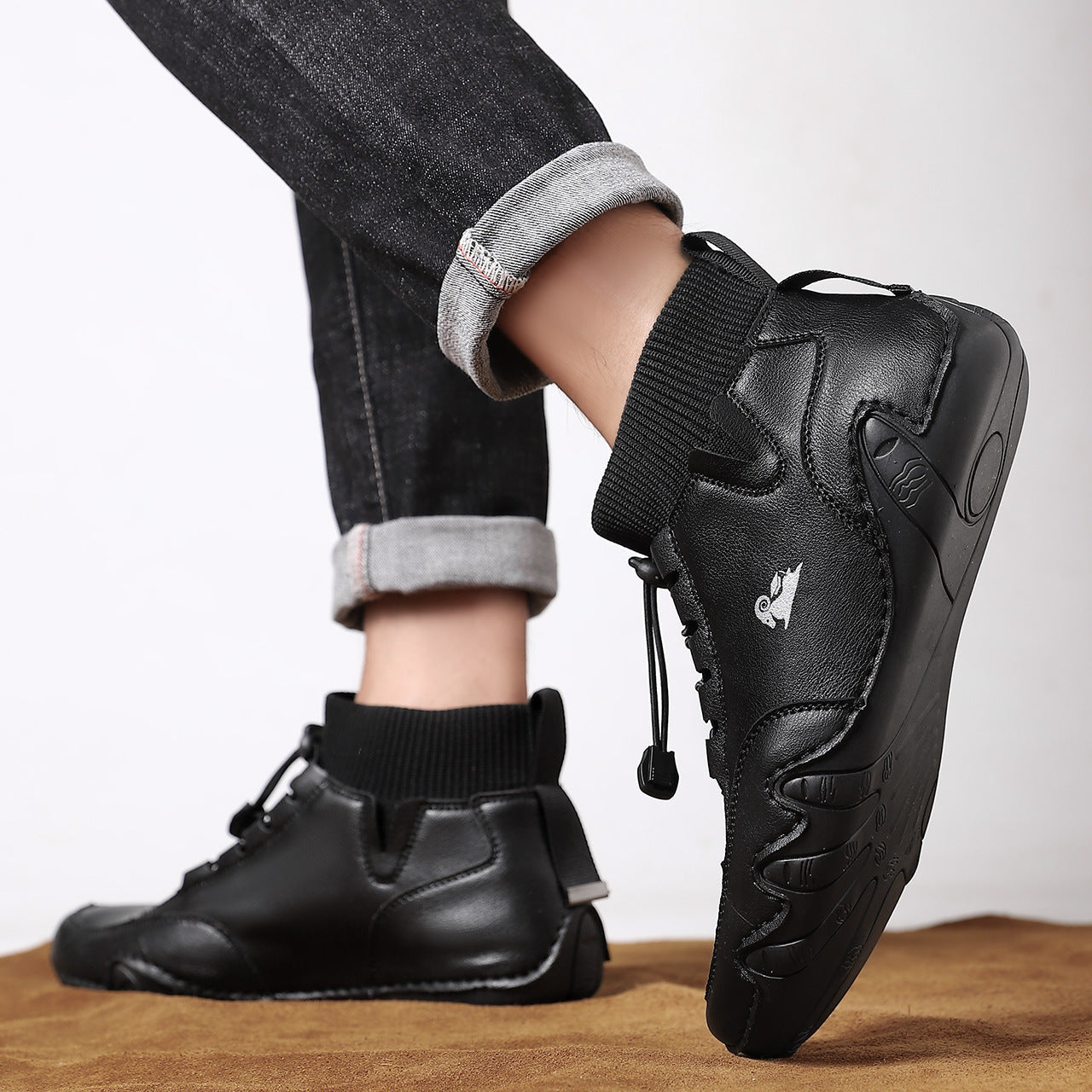 Ultra-bequeme rutschfeste Barfußschuhe aus Echtleder