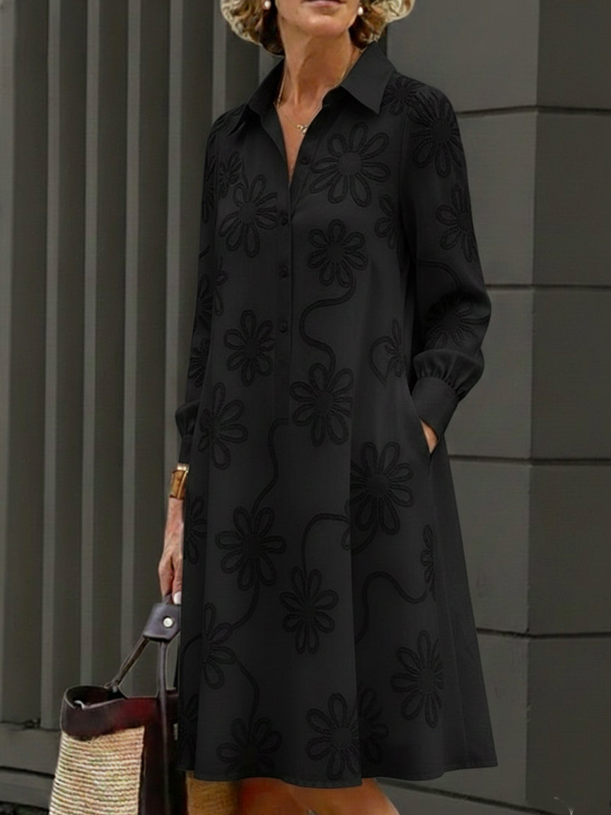 Sirelin - Soft-Touch Midi Shirt Dress