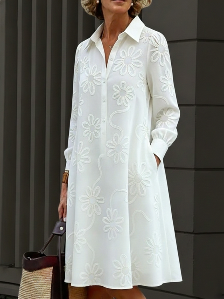 Sirelin - Soft-Touch Midi Shirt Dress