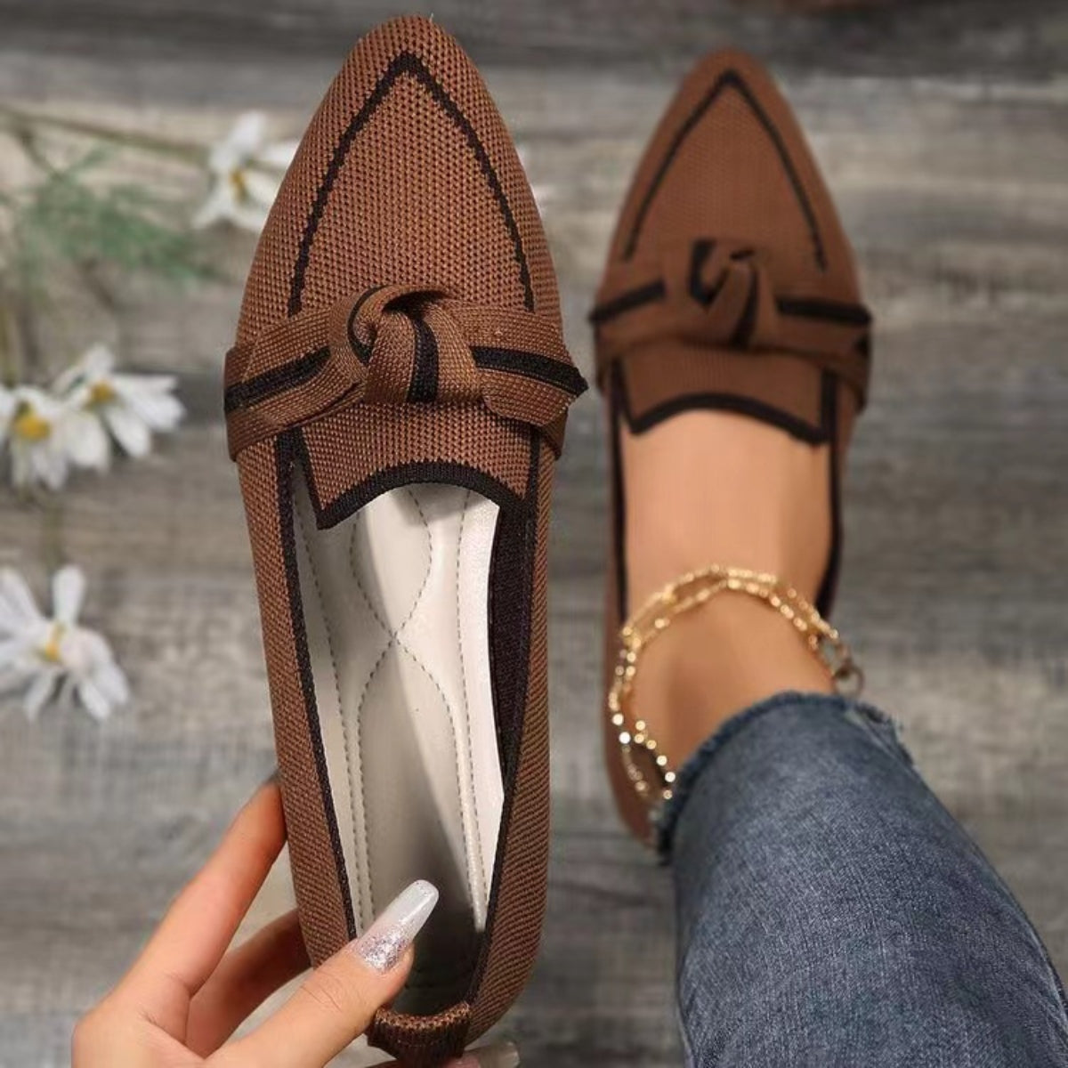2025 New Women Comfortable Arch Support Non-Slip Flat Shoes