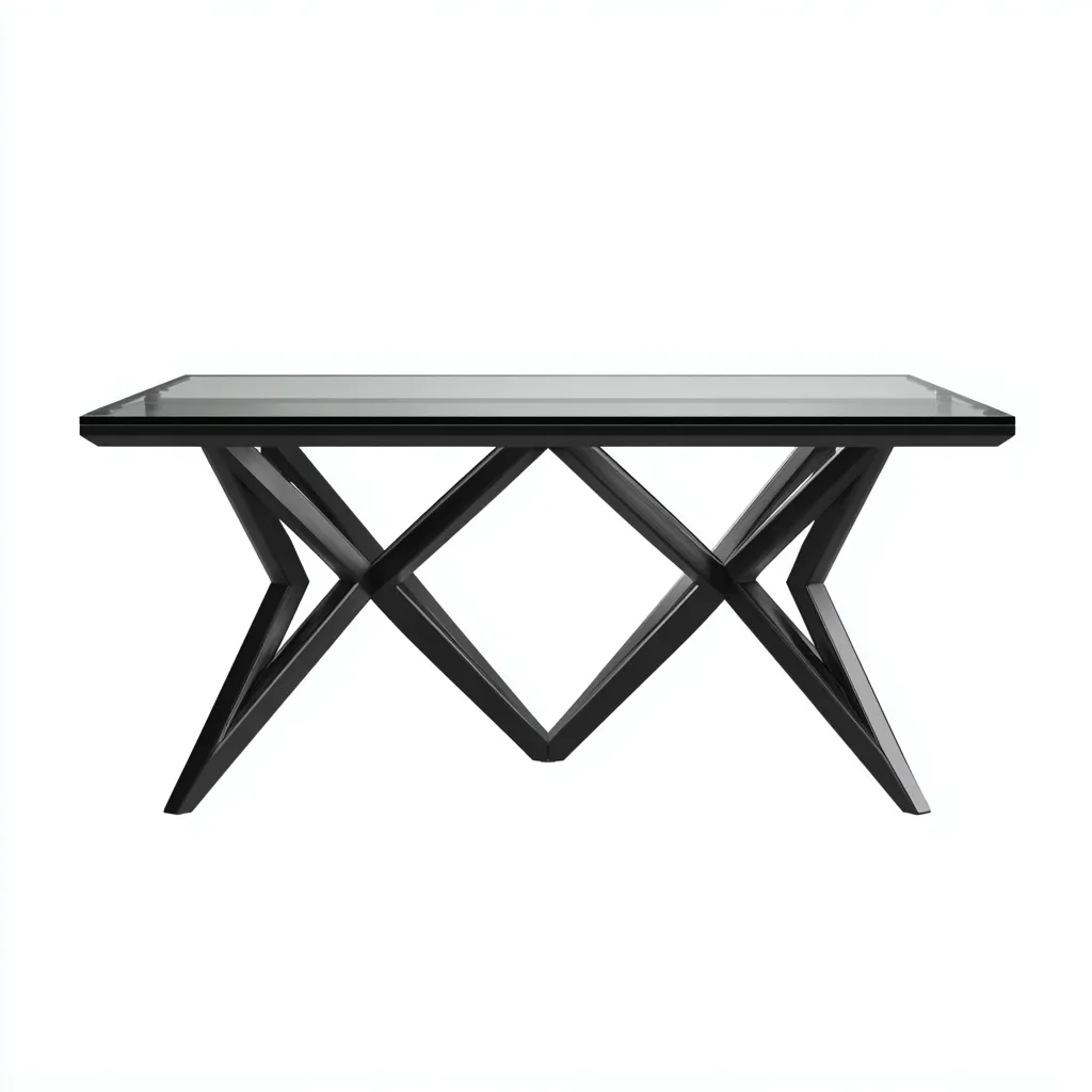 Tavolo da pranzo-vetro-metallo-180x90x76 cm-nero-design moderno-Roomgetmart