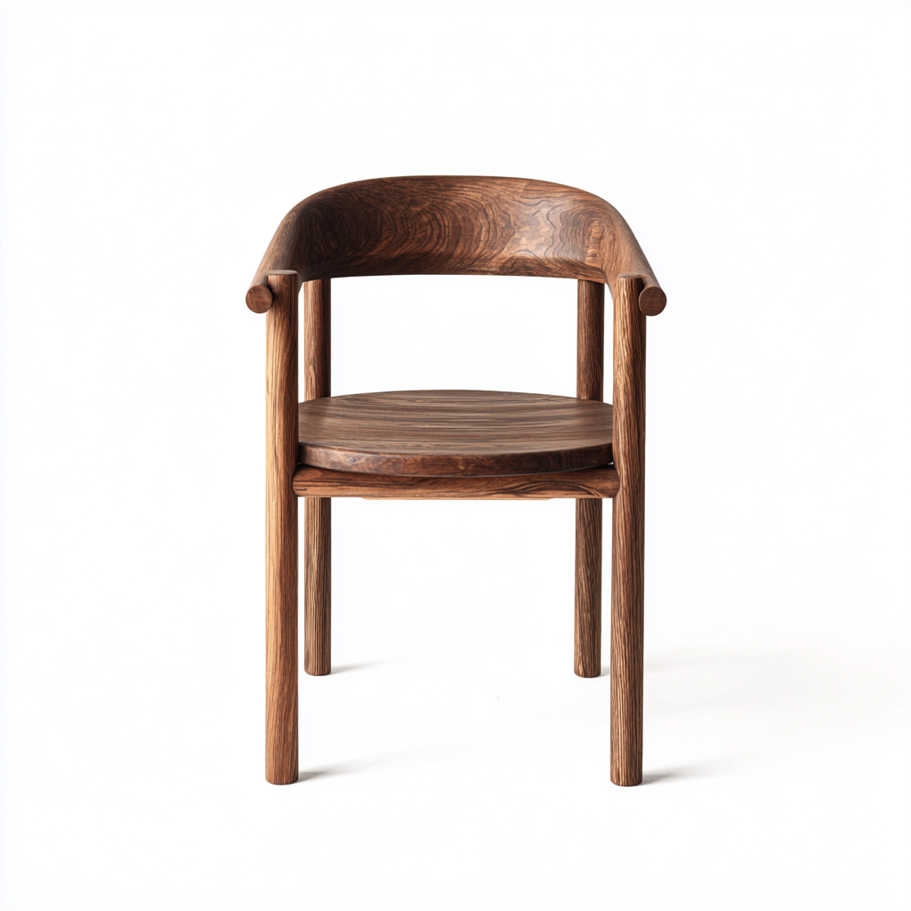 Sedia da pranzo - legno - 53x51x79 cm - marrone - stile naturale-Roomgetmart