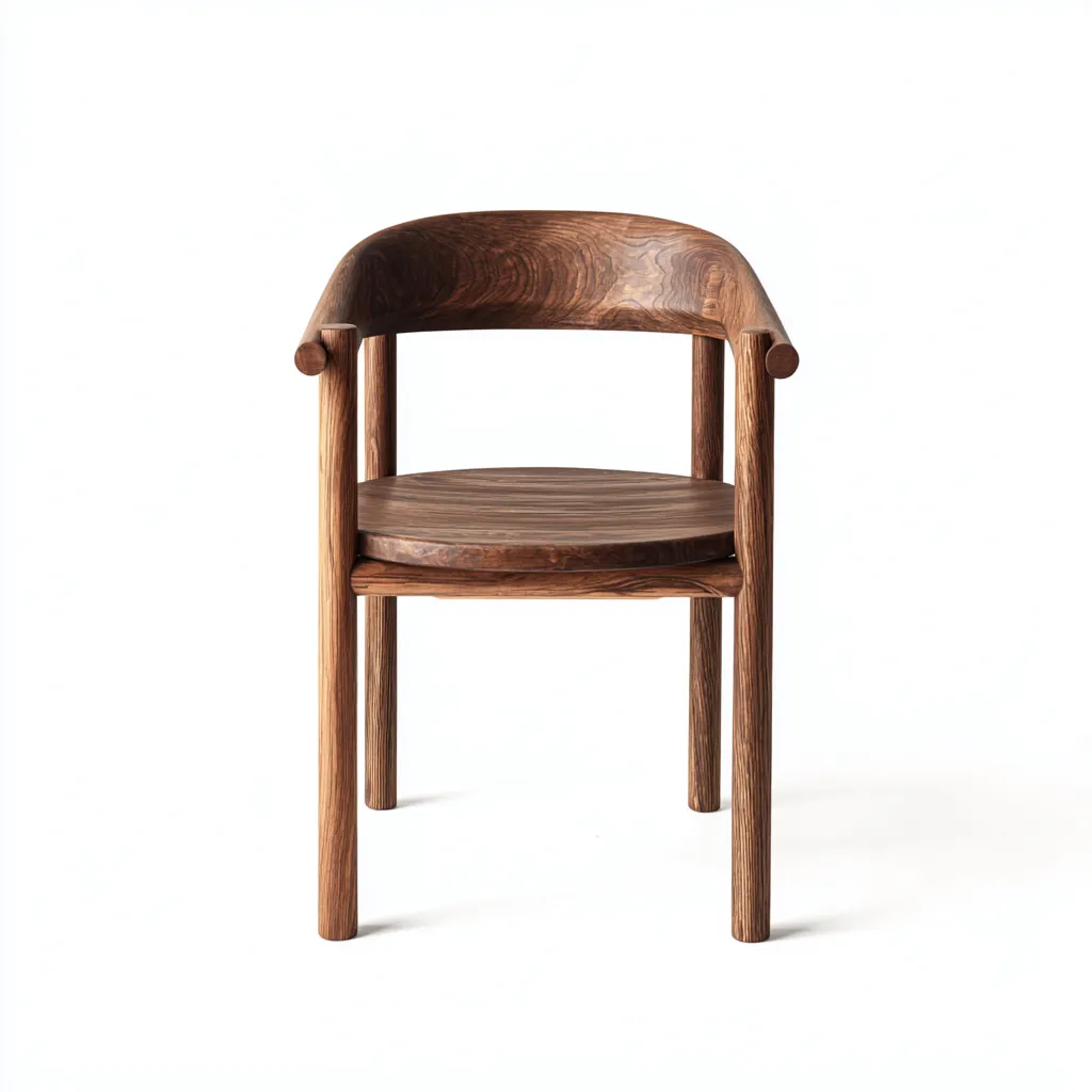 Sedia da pranzo - legno - 53x51x79 cm - marrone - stile naturale-Roomgetmart