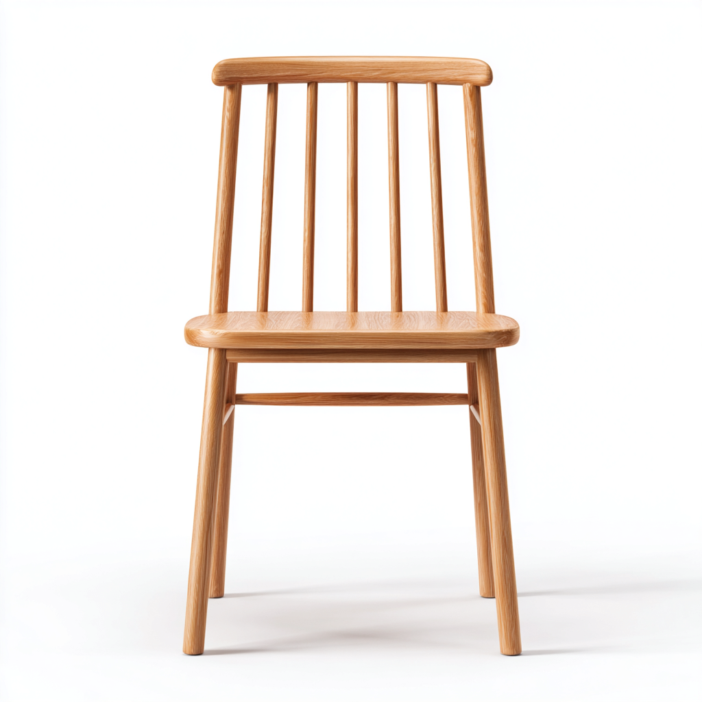 Sedia da pranzo - legno - 47x44x85 cm - legno naturale - stile minimalista-Roomgetmart