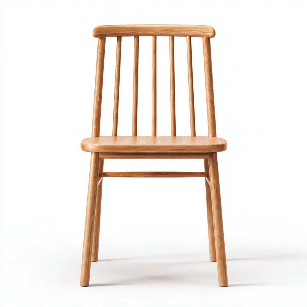 Sedia da pranzo - legno - 47x44x85 cm - legno naturale - stile minimalista-Roomgetmart