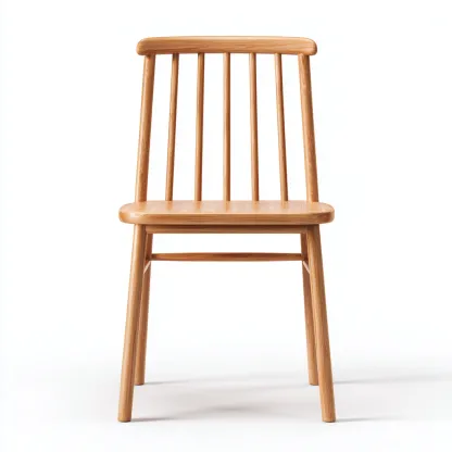 Sedia da pranzo - legno - 47x44x85 cm - legno naturale - stile minimalista-Roomgetmart