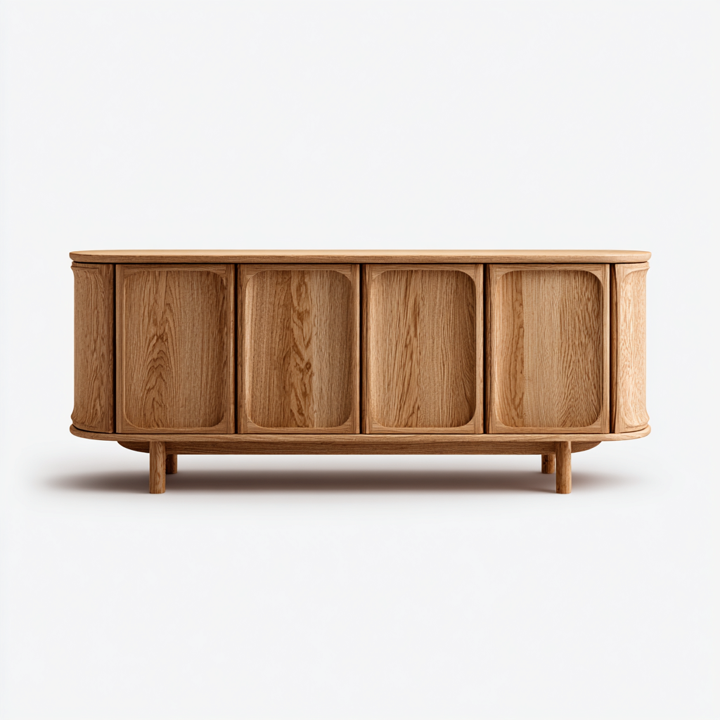 Credenza-legno-170x45x80 cm-rovere-design moderno-Roomgetmart