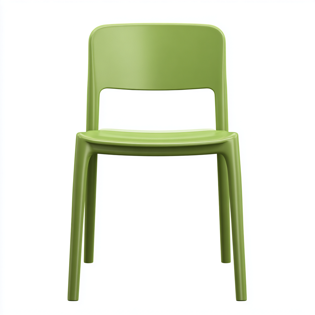 Sedia da pranzo - plastica - 45x44x81 cm - verde - stile moderno-Roomgetmart