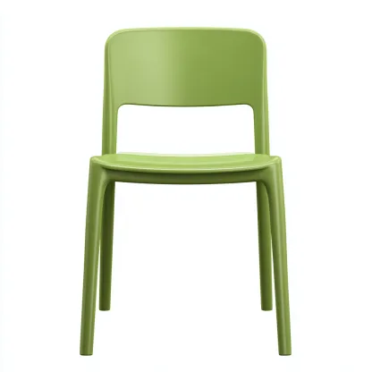 Sedia da pranzo - plastica - 45x44x81 cm - verde - stile moderno-Roomgetmart