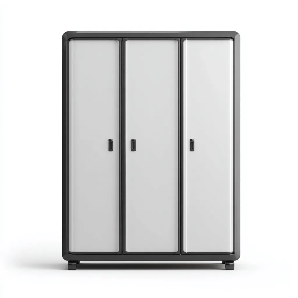 Armadio-metallo-110x54x193 cm-grigio-bianco-design moderno-Roomgetmart