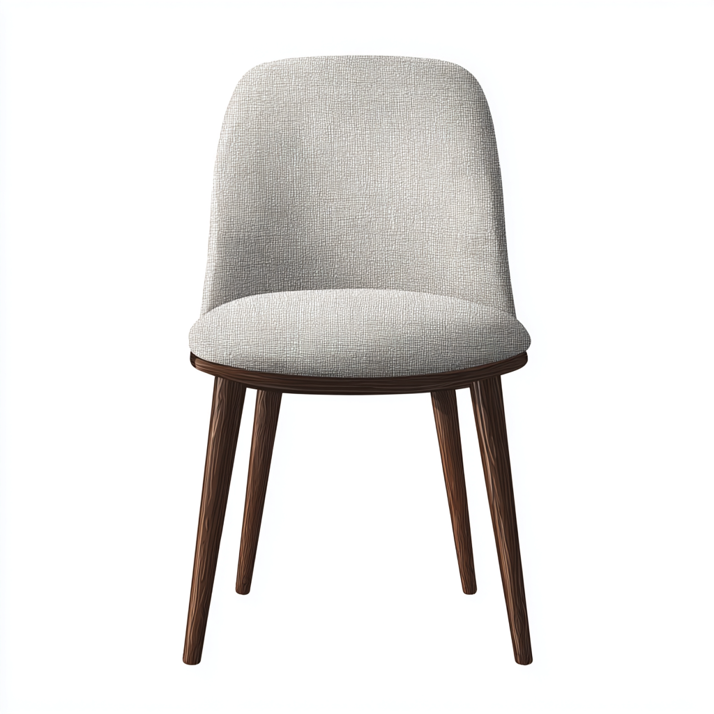 Sedia da pranzo - tessuto-legno - 50x47x83 cm - grigio chiaro-legno scuro - stile moderno-Roomgetmart