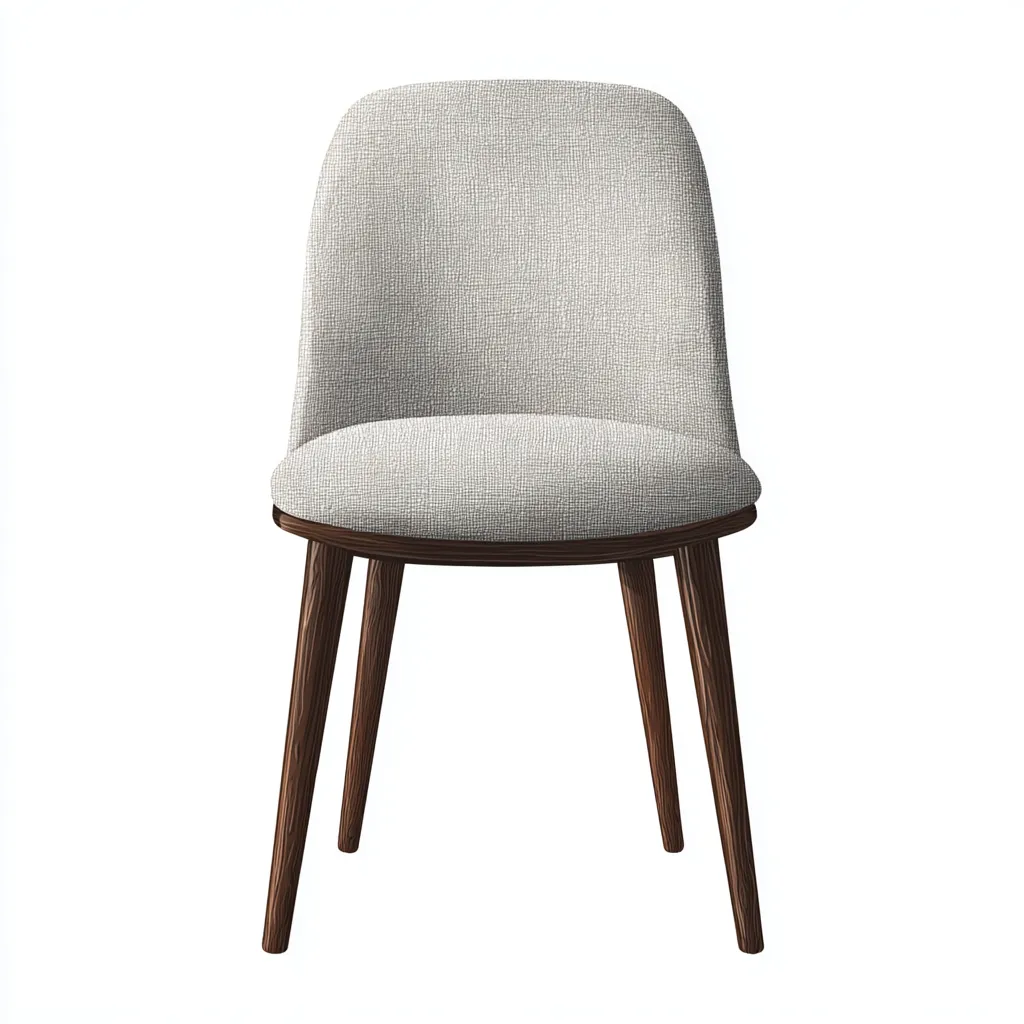 Sedia da pranzo - tessuto-legno - 50x47x83 cm - grigio chiaro-legno scuro - stile moderno-Roomgetmart