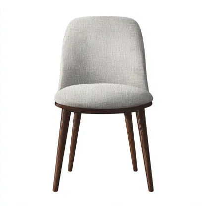 Sedia da pranzo - tessuto-legno - 50x47x83 cm - grigio chiaro-legno scuro - stile moderno-Roomgetmart