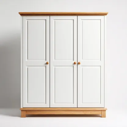 Armadio-legno-121x61x212 cm-bianco-legno-design classico-Roomgetmart