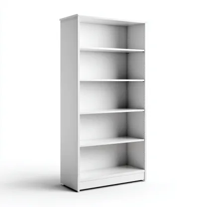 Libreria-legno-engineered-92x30x188 cm-bianco-design-moderno-Roomgetmart