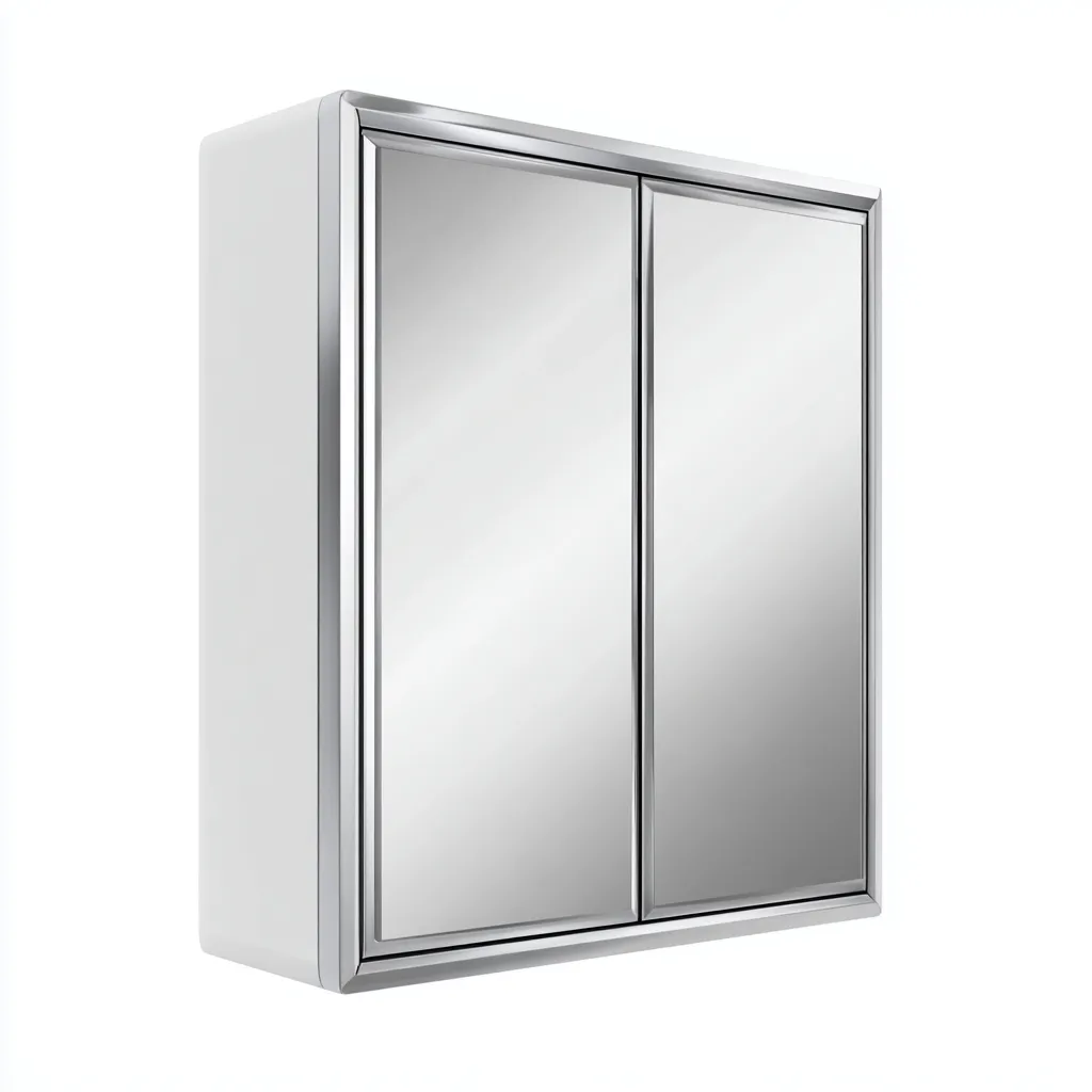 Mobile bagno - metallo-vetro - 58x13x61 cm - argento - design moderno-Roomgetmart