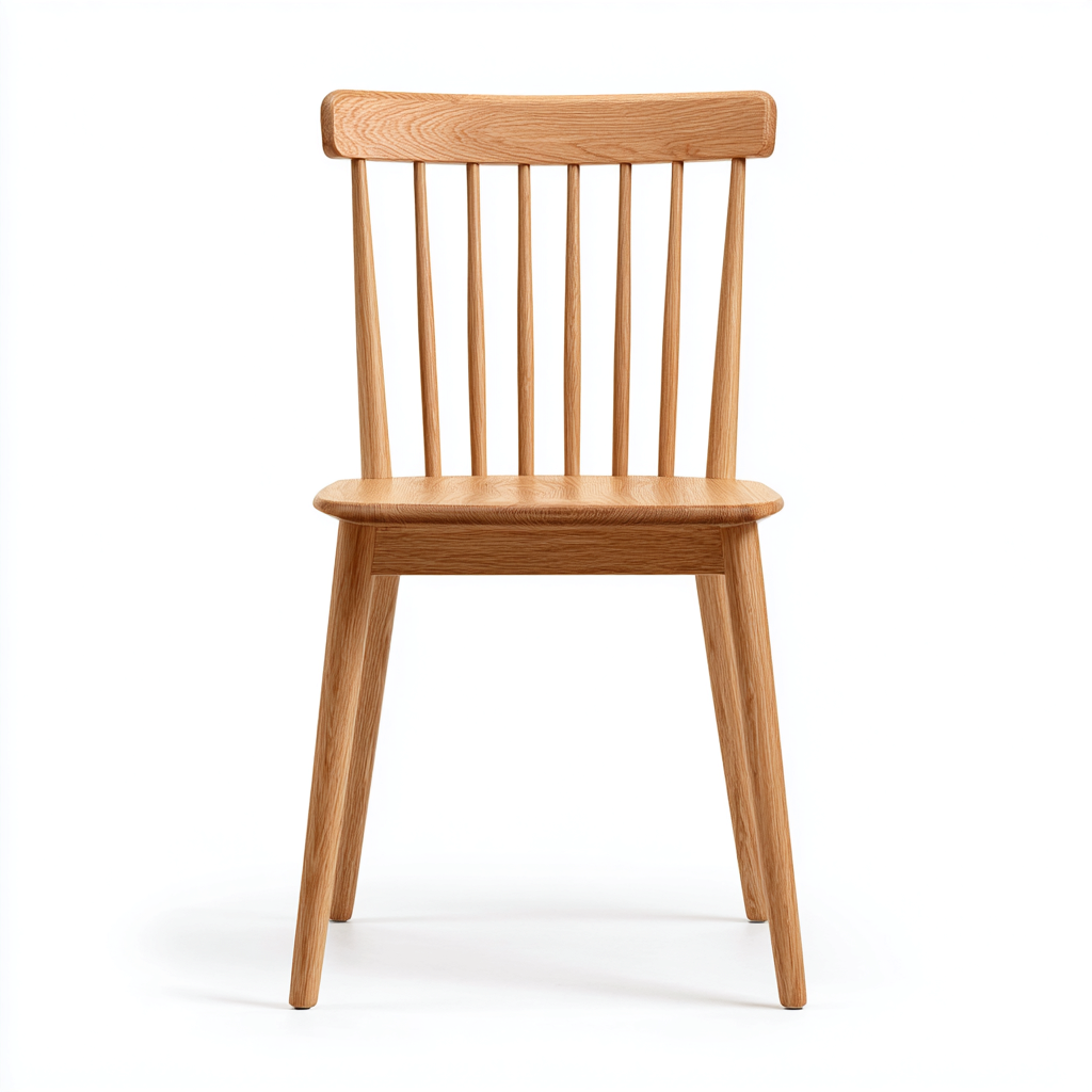 Sedia da pranzo - legno - 48x45x86 cm - legno naturale - stile nordico-Roomgetmart