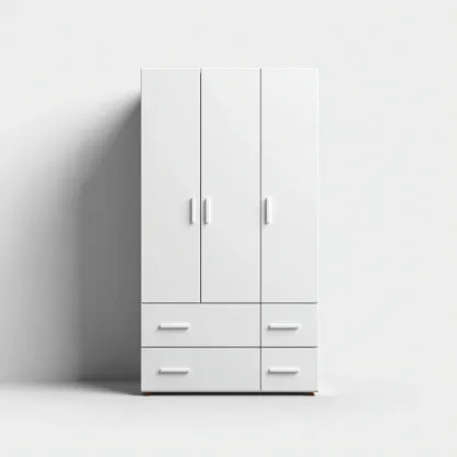 Armadio-legno-92x52x196 cm-bianco-design contemporaneo-Roomgetmart