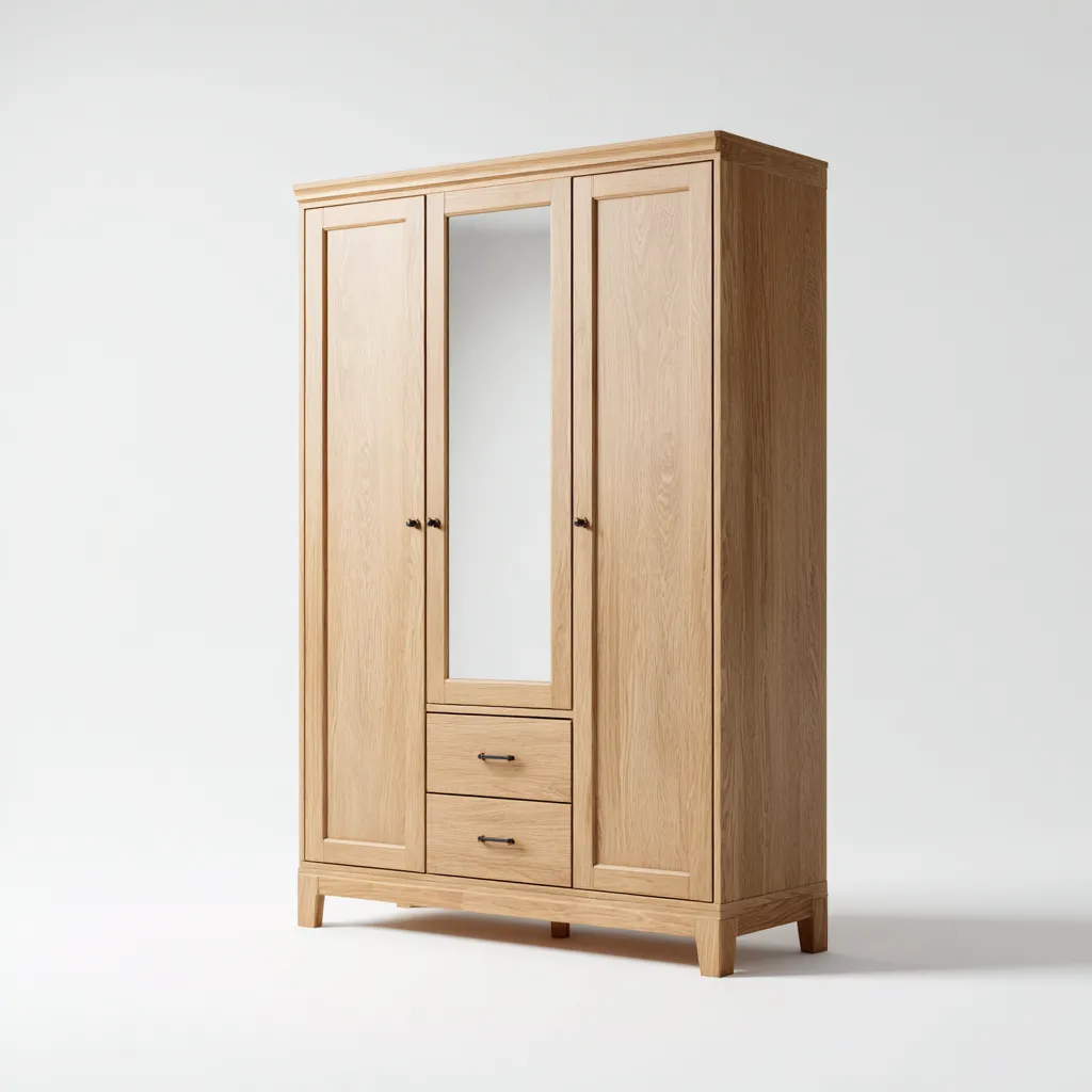 Armadio-legno-vetro-124x66x223 cm-legno-design classico-Roomgetmart