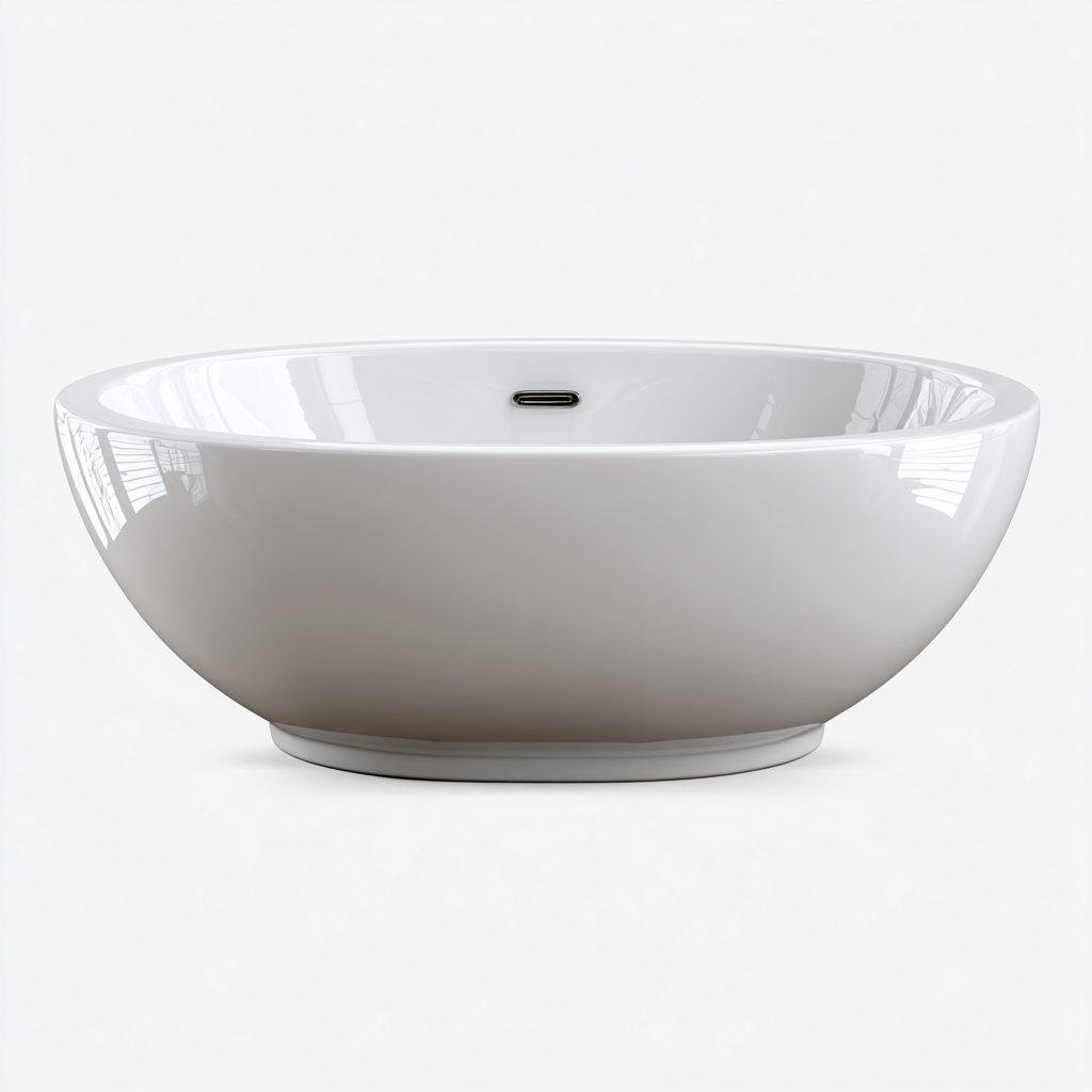 Vasca da bagno-acrilico-167x86x57 cm-bianco-moderno-Roomgetmart