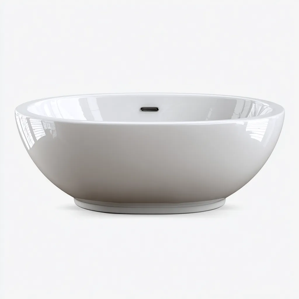 Vasca da bagno-acrilico-167x86x57 cm-bianco-moderno-Roomgetmart