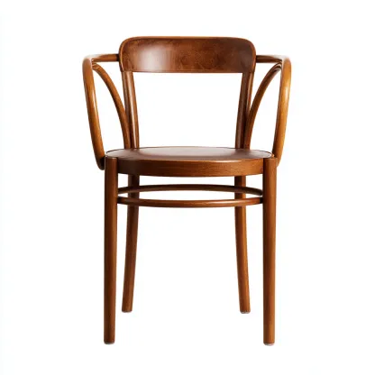 Sedia da pranzo - legno - 52x50x82 cm - marrone - stile classico-Roomgetmart