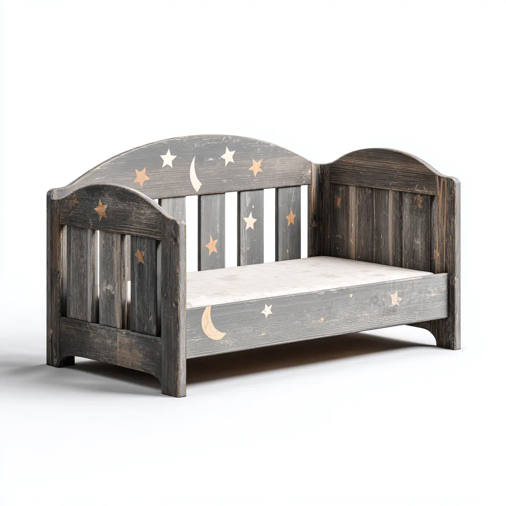 Letto per bambini-legno-140x75x85 cm-grigio-design decorativo-Roomgetmart