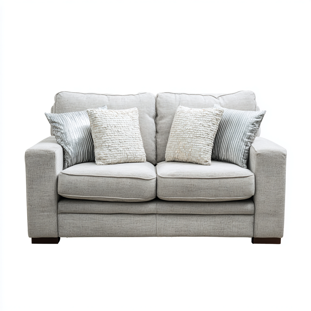 Divano a due posti-tessuto-legno-170x94x88 cm-grigio chiaro-design moderno-Roomgetmart