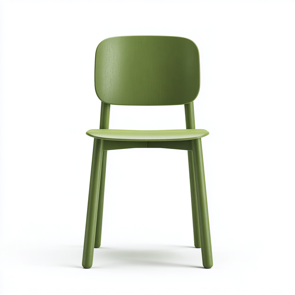 Sedia da pranzo - plastica - 46x45x82 cm - verde - stile minimalista-Roomgetmart