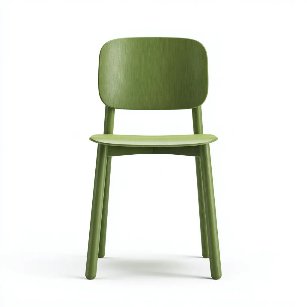 Sedia da pranzo - plastica - 46x45x82 cm - verde - stile minimalista-Roomgetmart
