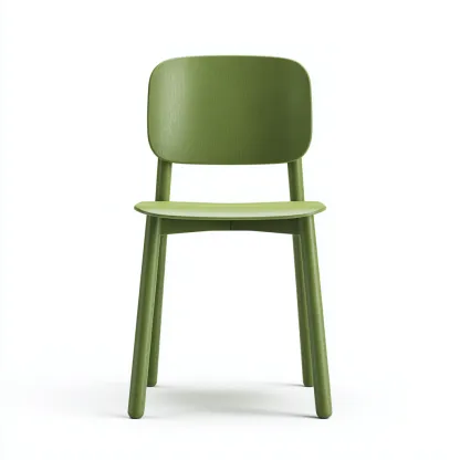 Sedia da pranzo - plastica - 46x45x82 cm - verde - stile minimalista-Roomgetmart