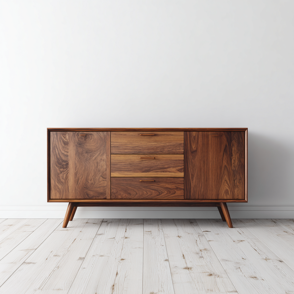 Credenza-legno-160x45x78 cm-marrone-design vintage-Roomgetmart