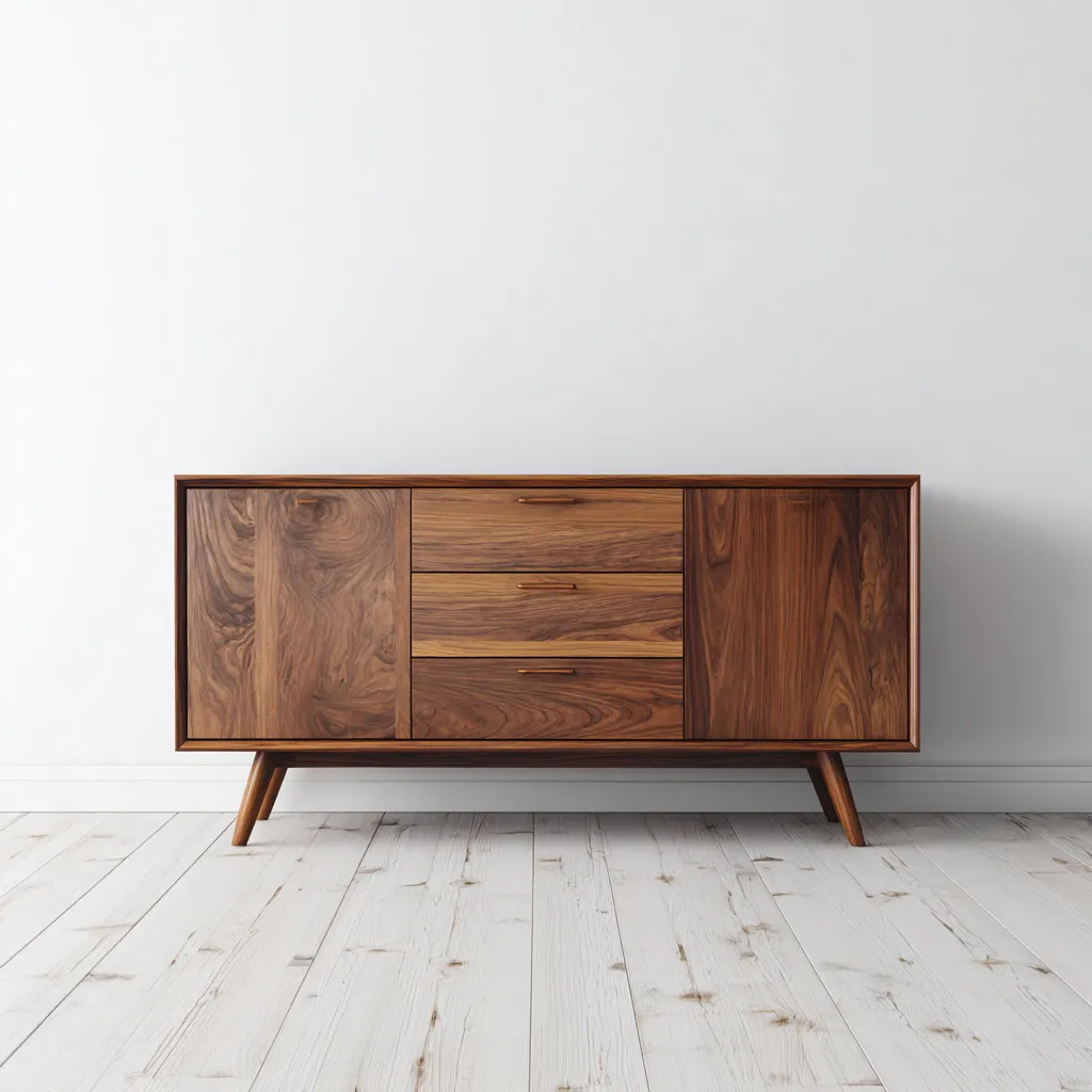 Credenza-legno-160x45x78 cm-marrone-design vintage-Roomgetmart