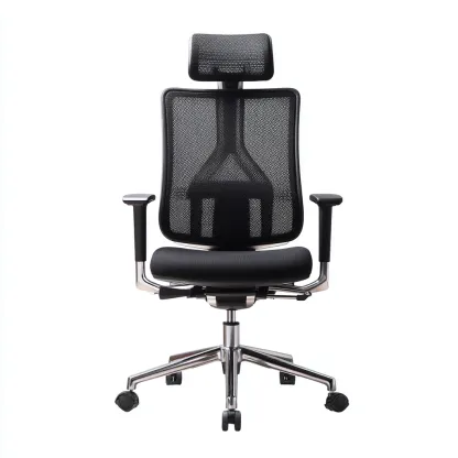 Sedia da ufficio Rete-Metallo 70x70x125 cm Nero - Design ergonomico-Luxegolab