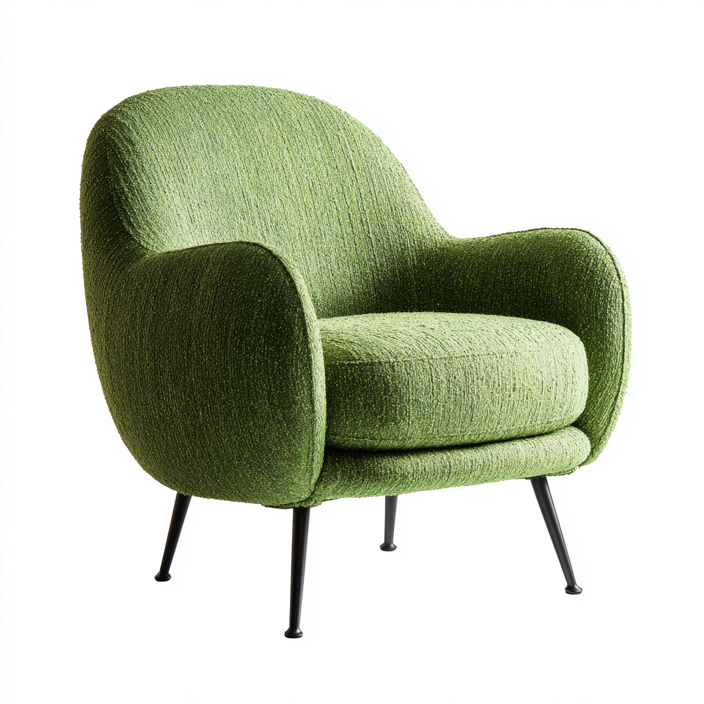 Poltrona imbottita moderna 80x75x90 cm colore verde design contemporaneo-Luxegolab