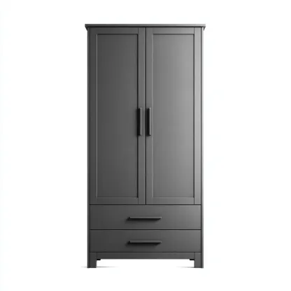 Armadio 115x57x198 cm - grigio scuro - stile moderno-Luxegolab