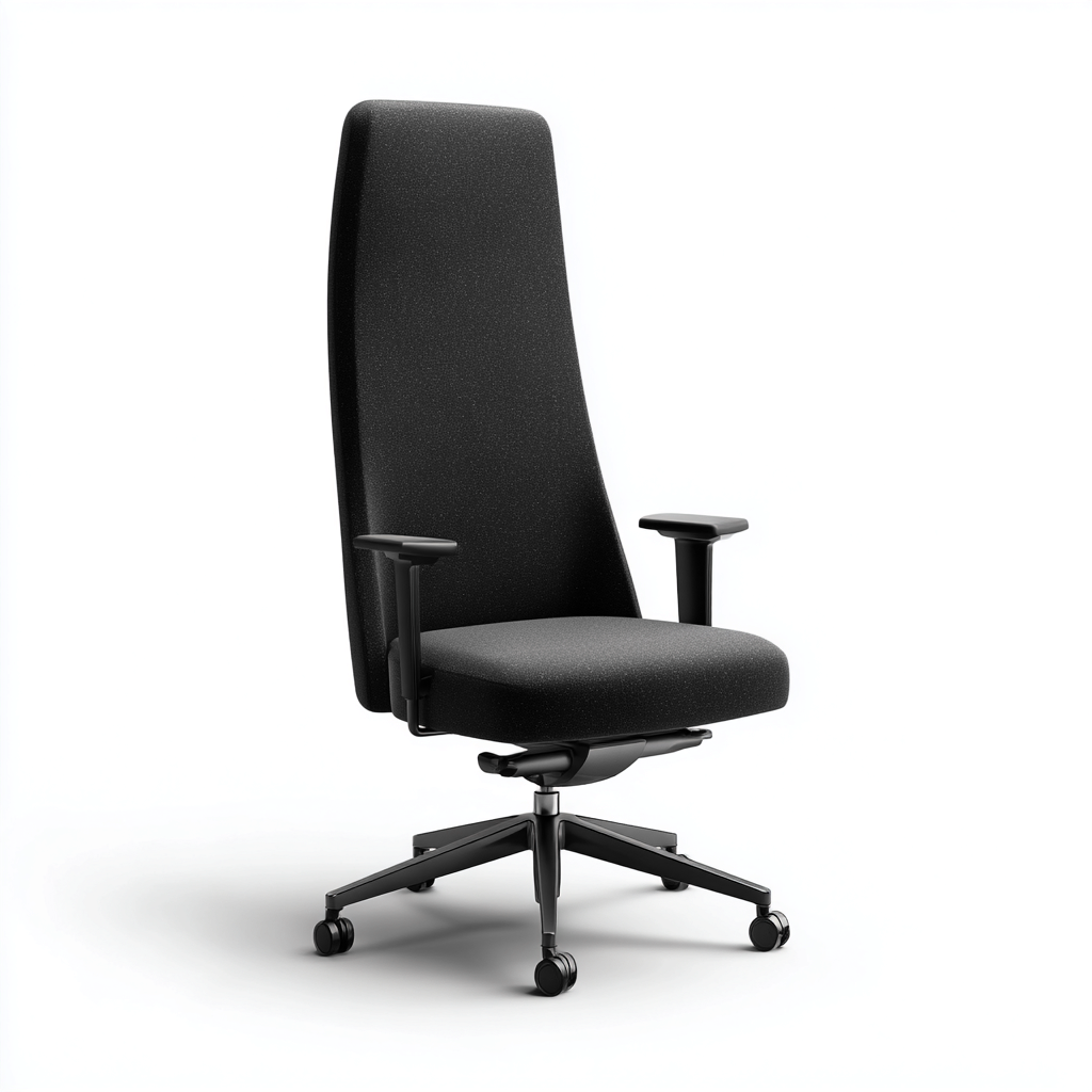 Sedia da ufficio Tessuto-Metallo 70x70x125 cm Nero - Design ergonomico-Luxegolab