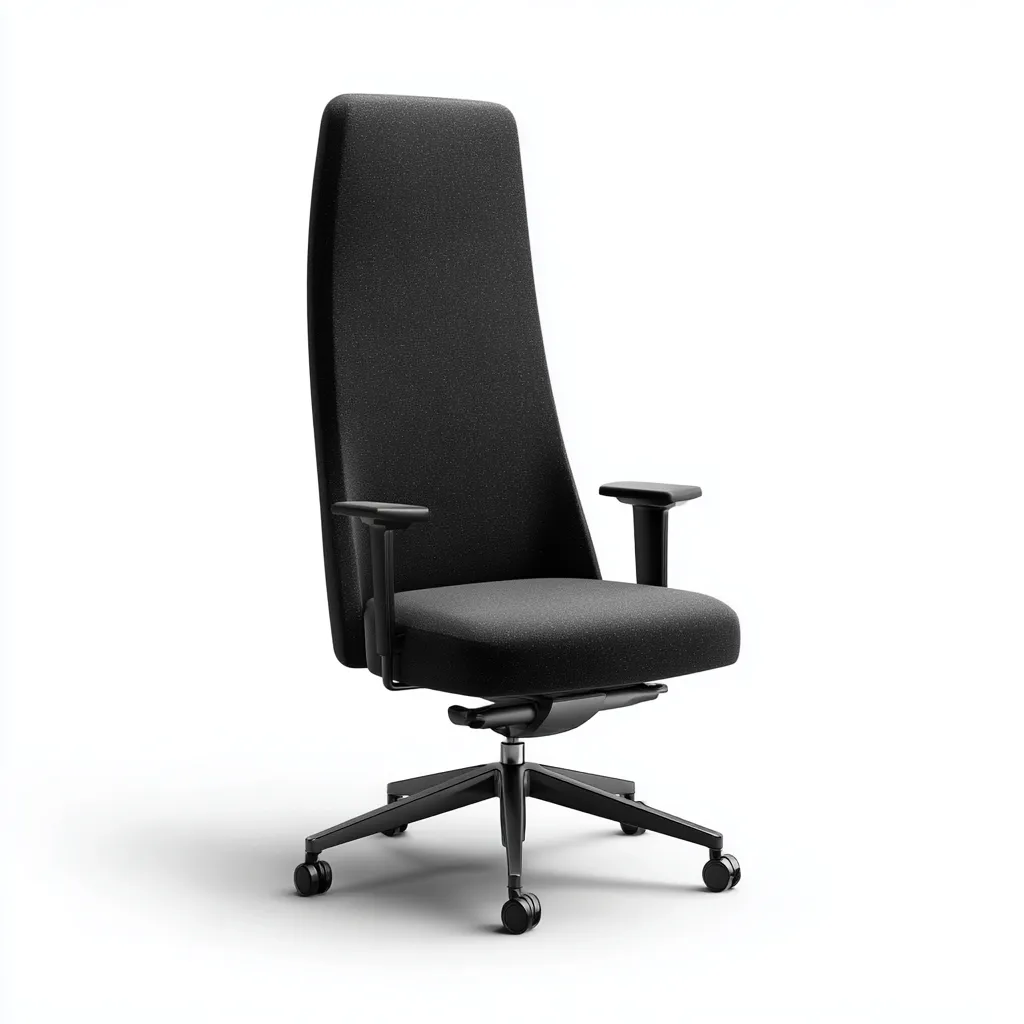 Sedia da ufficio Tessuto-Metallo 70x70x125 cm Nero - Design ergonomico-Luxegolab