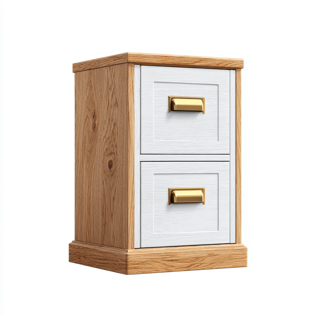 Armadio per ufficio-legno 35x30x60 cm-rovere-bianco-stile moderno-Luxegolab