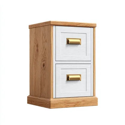 Armadio per ufficio-legno 35x30x60 cm-rovere-bianco-stile moderno-Luxegolab