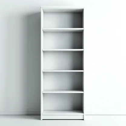 Librerie legno 88x30x185 cm - bianco - stile classico adatta per soggiorno-Luxegolab