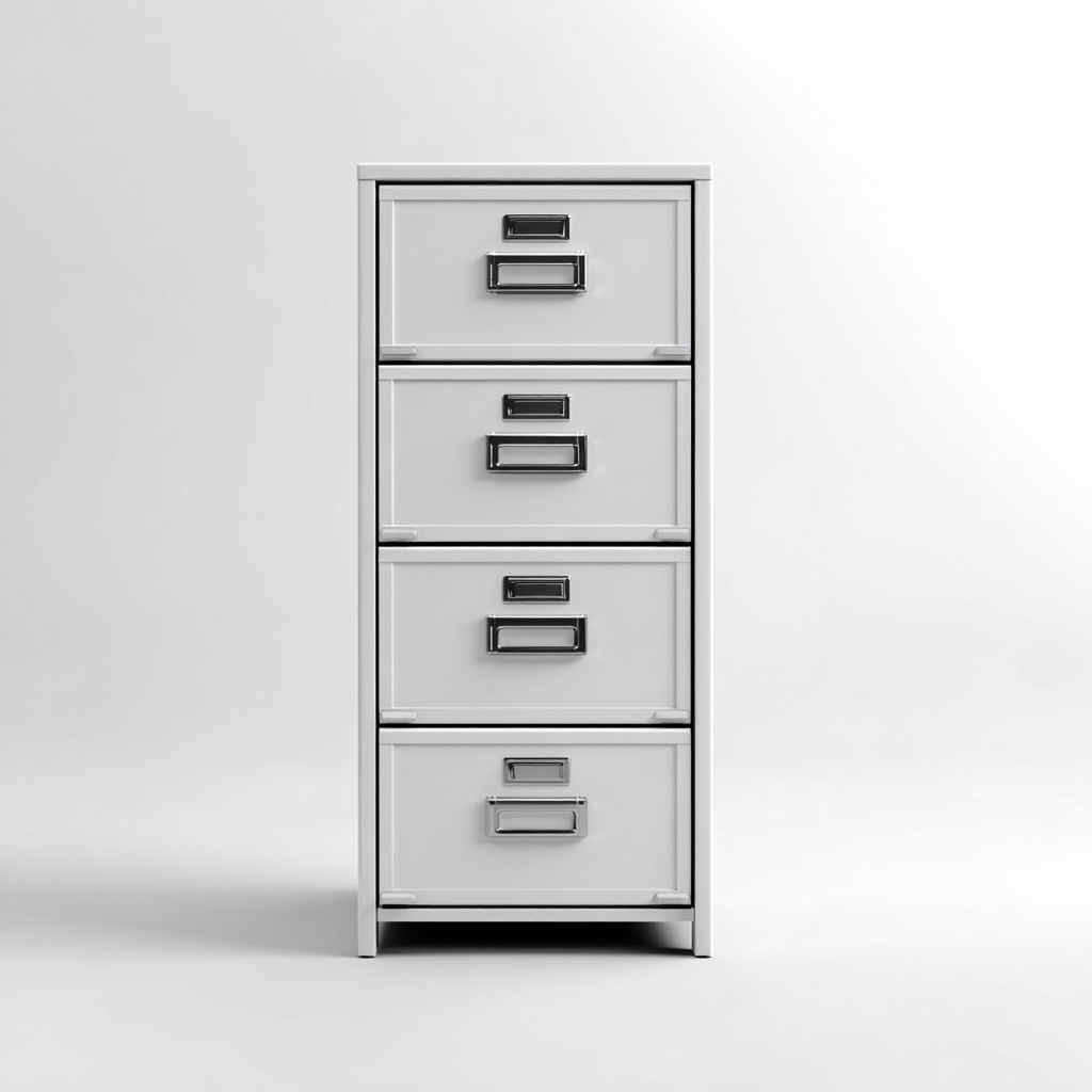 Armadio per ufficio-metallo 45x40x130 cm-bianco-stile moderno-Luxegolab