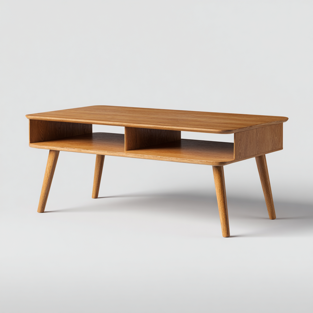 Tavolino da caffè Legno 95x50x45 cm - Marrone - Design moderno-Luxegolab