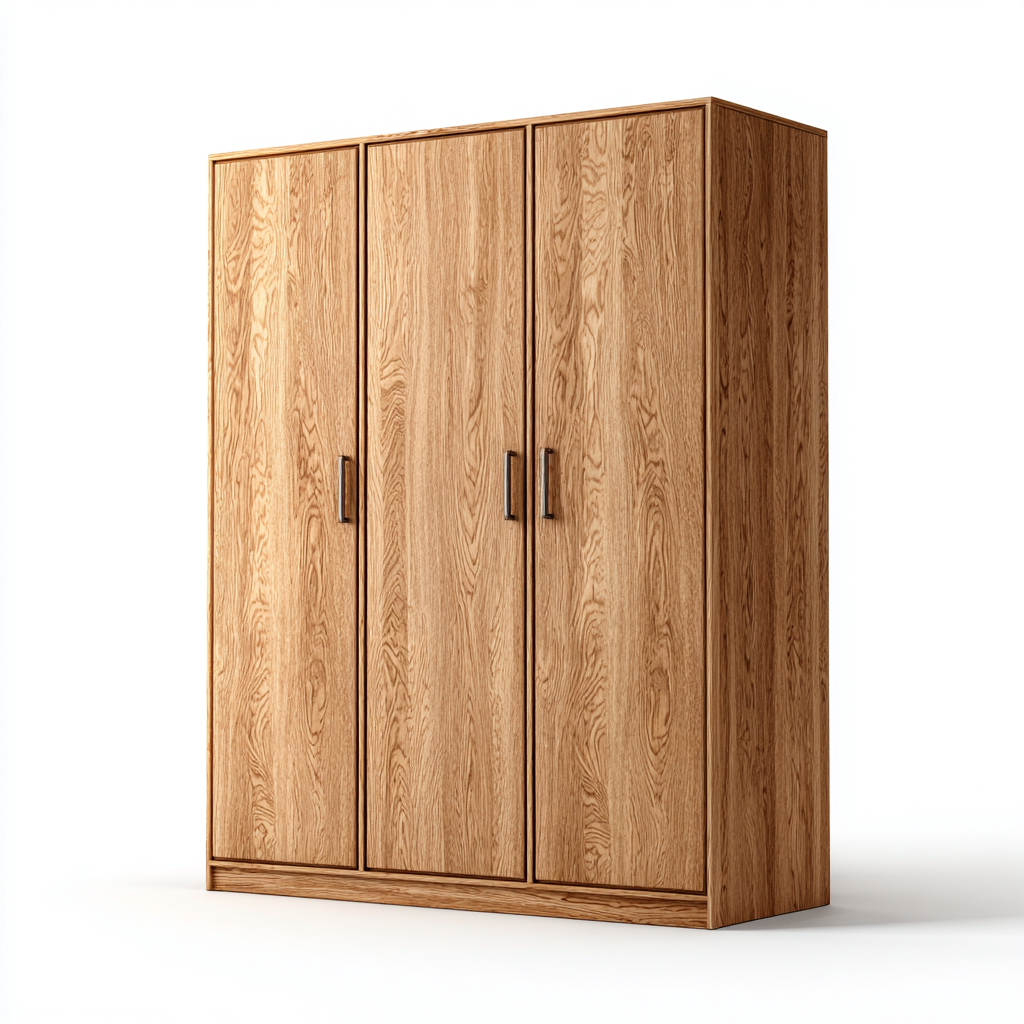 Armadio Legno 130x52x200 cm - Legno - Stile naturale-Luxegolab